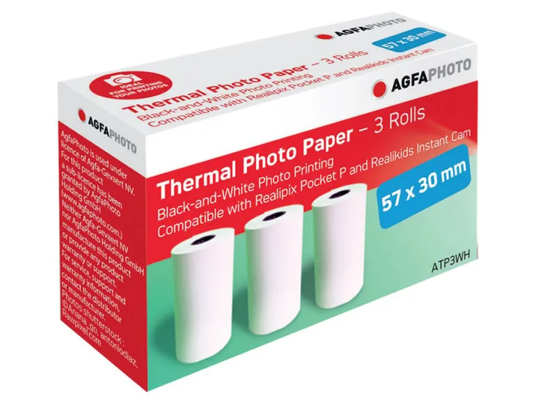 AGFA 3 ROULEAUX PAPIER BLANC POUR REALIKIDS< Instantané