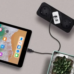 AKASHI charg/sect/intel usb-c/usb 3a 38w wh< Téléphone Mobile