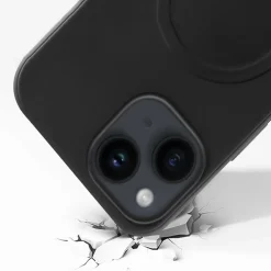 AKASHI coque gomme magsafe noir p/ip 14 plus< Téléphone Mobile