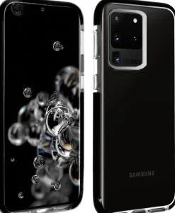 AKASHI coque tpu renf/nr/trsp p/galaxy s20ultra< Téléphone Mobile
