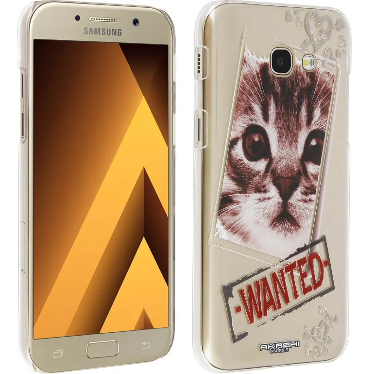 AKASHI coque transp/kitty p/galaxy a5 ed 2017< Téléphone Mobile