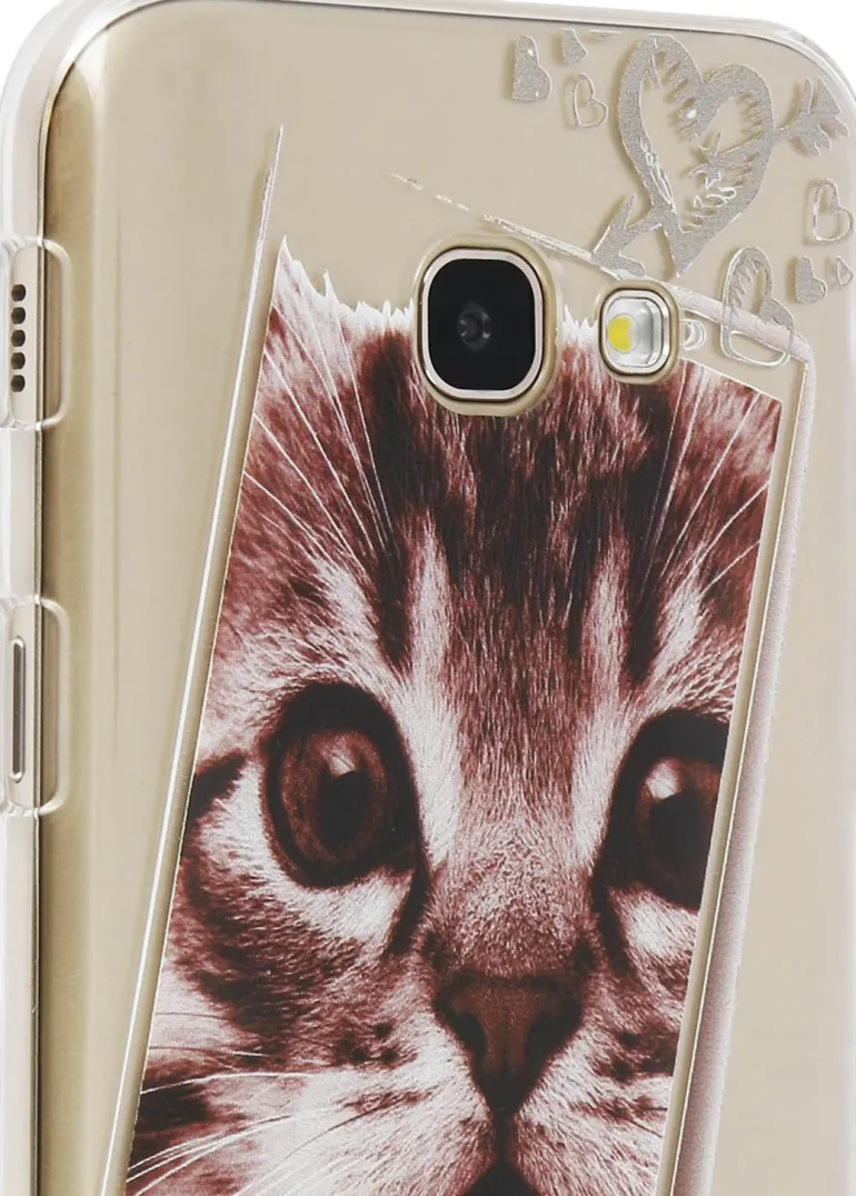 AKASHI coque transp/kitty p/galaxy a5 ed 2017< Téléphone Mobile