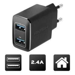 AKASHI c/sect 2usb 2.4a noir (tablette/smartp)< Téléphone Mobile