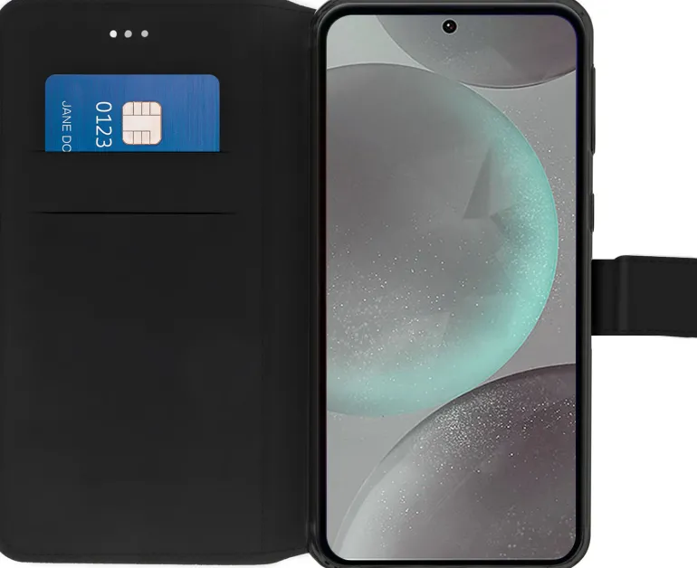 AKASHI etui folio stand noir galaxy s24< Téléphone Mobile