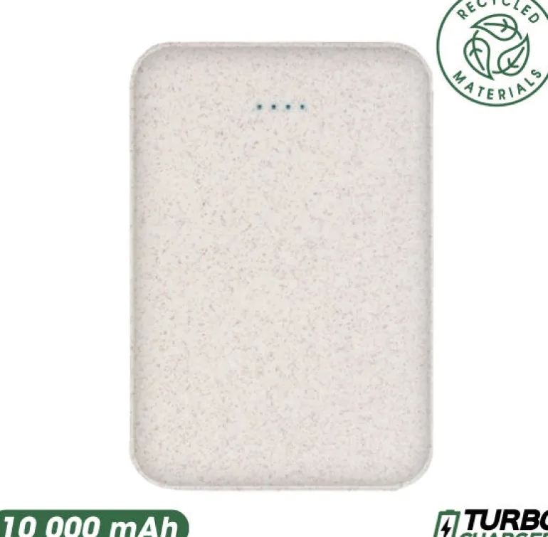 AKASHI p-bank 10000mah 2 usb+usb-c paille/ble< Energie