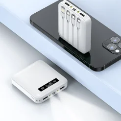 AKASHI p-bank 10000mah 2 usb+usb-c+lightning bl< Energie