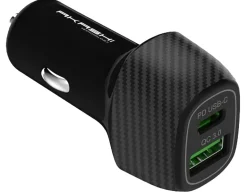 AKASHI prise al/cigares usb/usb-c 3a 18w noir< Téléphone Mobile