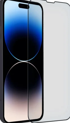 AKASHI VERRE INTEGRAL NOIR P/IPH 14 pro< Téléphone Mobile