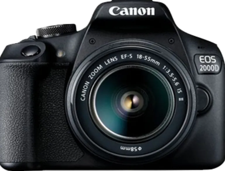 CANON EOS 2000 D noir + EF-S 18-55 IS II< Reflex