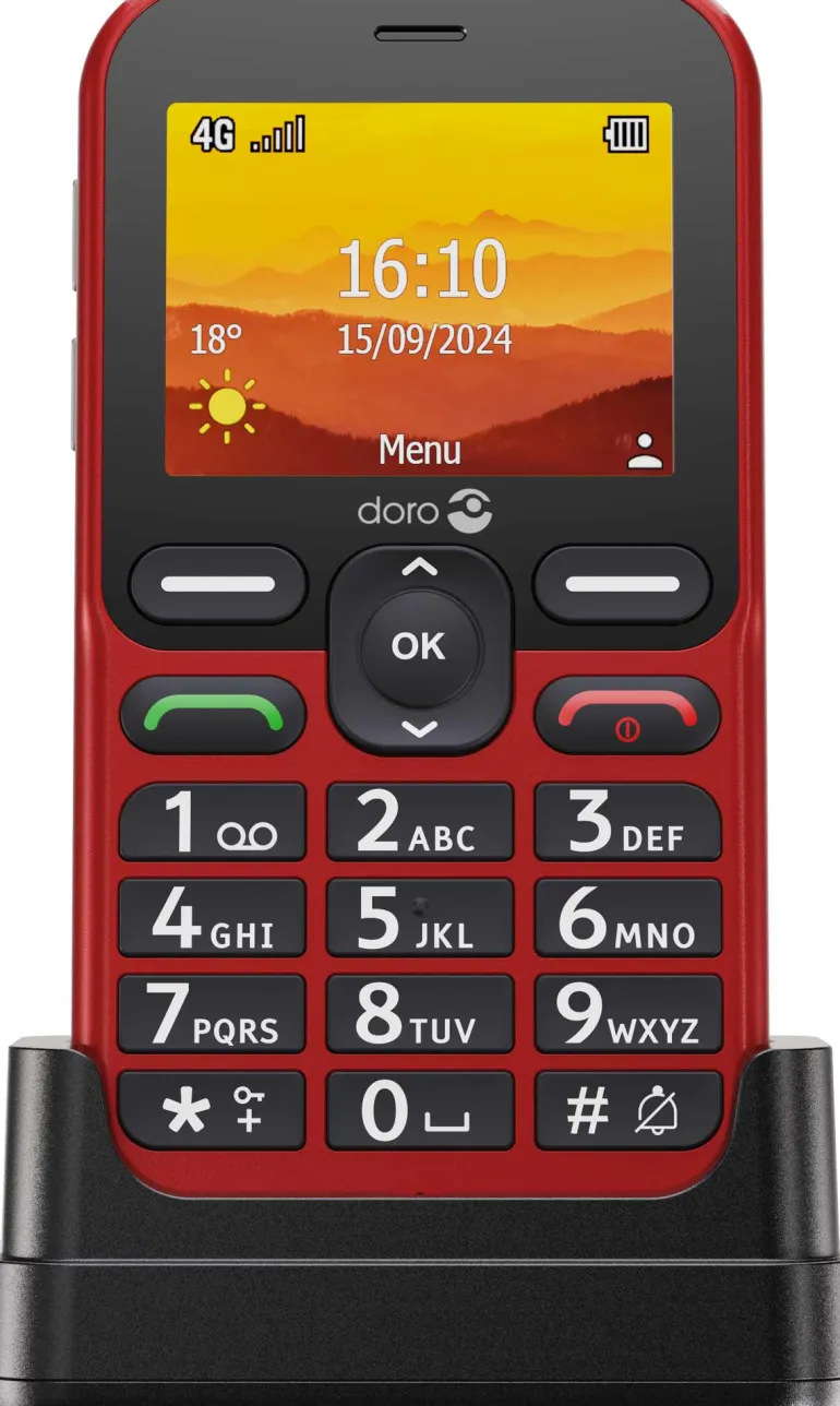 DORO LEVAL10ROUGE< Téléphone Mobile