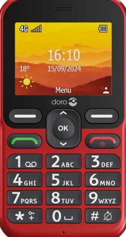 DORO LEVAL10ROUGE< Téléphone Mobile