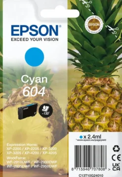 EPSON ananas cyan 604 blister.< Consommables