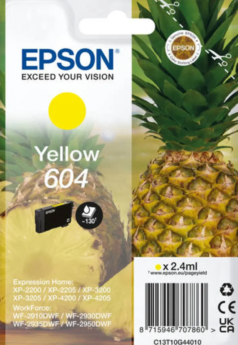 EPSON ananas yellow 604 blister.< Consommables