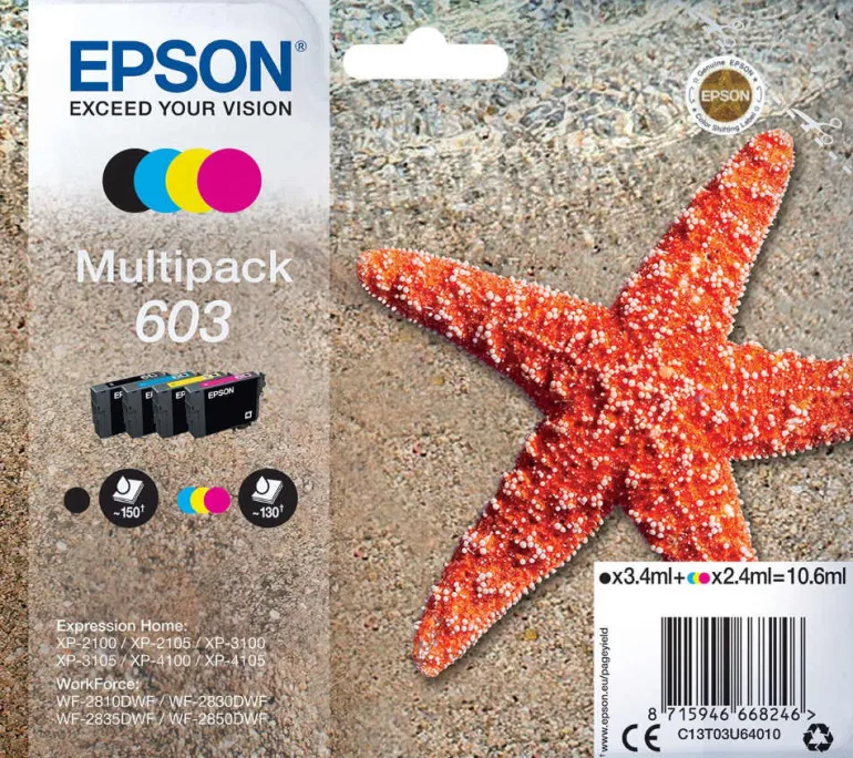 EPSON PACK 4 CART ETOILE DE MER< Consommables