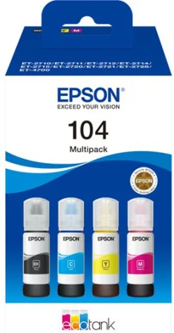 EPSON pack 4 reservoirs 104< Consommables