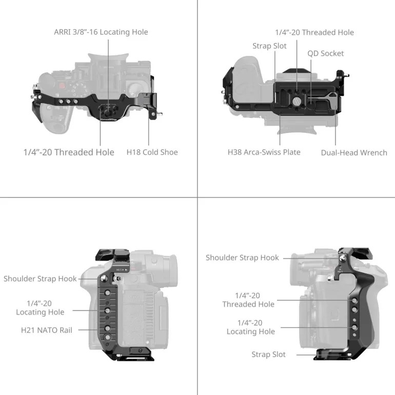 FEELWORLD SMALLRIG 4824 CAGE PANASONIC GH7/GH6< Accessoires