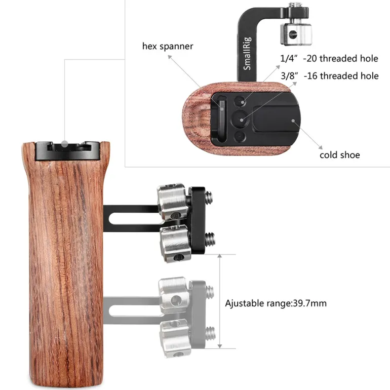 FEELWORLD SMALLRIG 2093 POIGNEE LATERALE< Energie
