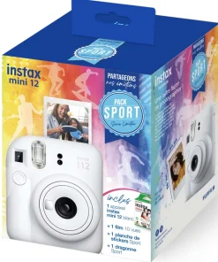 FUJIFILM FUJIINSTAX MINI 12 BLANC PACK SPORT< Instantané
