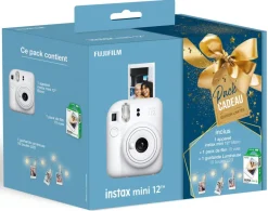 FUJIFILM FUJIINSTAX MINI 12 BLANC PACK CADEAU< Instantané