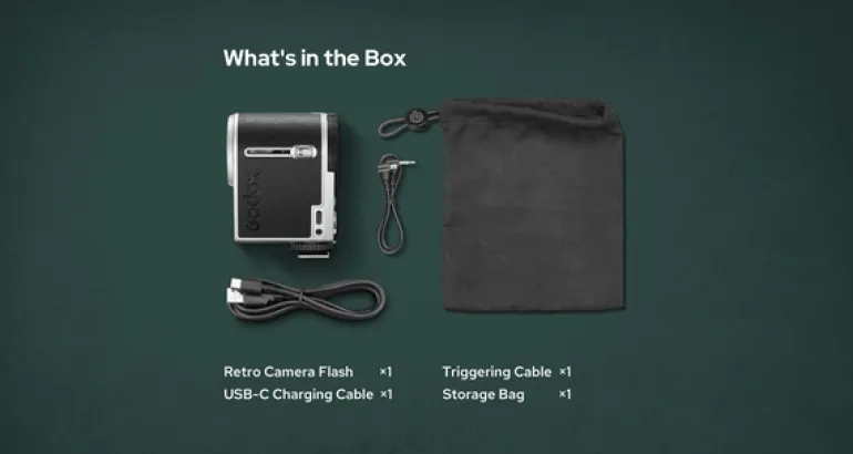 GODOX FLASH RETRO LUX CADET NOIR ARGENT< Flash Et Accessoires