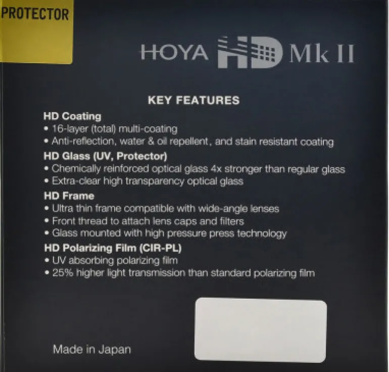 HOYA FILTRE HD MK II PROTECTOR 52MM< Filtres