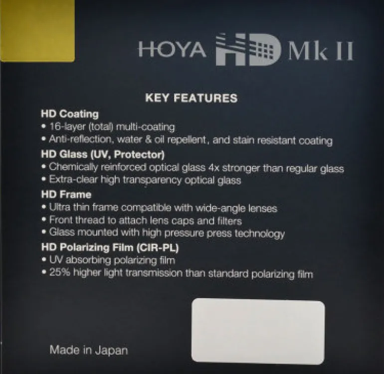 HOYA FILTRE UV HD MK II 67MM< Filtres