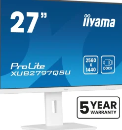 IIYAMA 27.2560x1440.100hz.1ms.hdmi.dp.regl ht.< Moniteurs