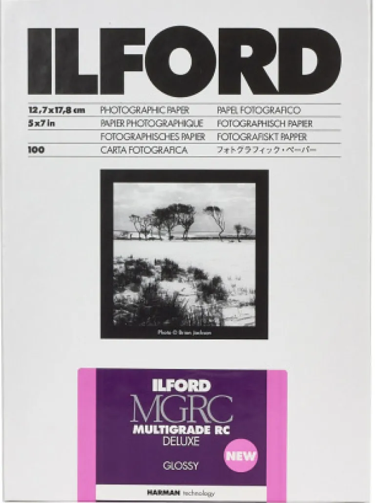 ILFORD PAPIER MGRC DELUXE GLOSSY 12,7X17,8 100< Consommables