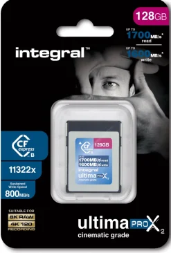 INTEGRAL CF EXPRESS128GO CINEMATIC 8K RAW 800MB/S< Stockage