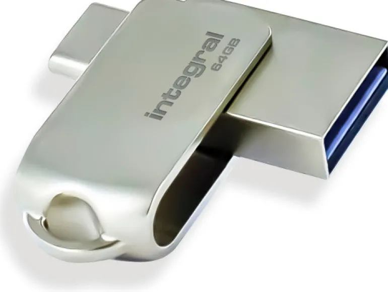 INTEGRAL cle 64gb usb3.0 + type-c dual 360.< Stockage