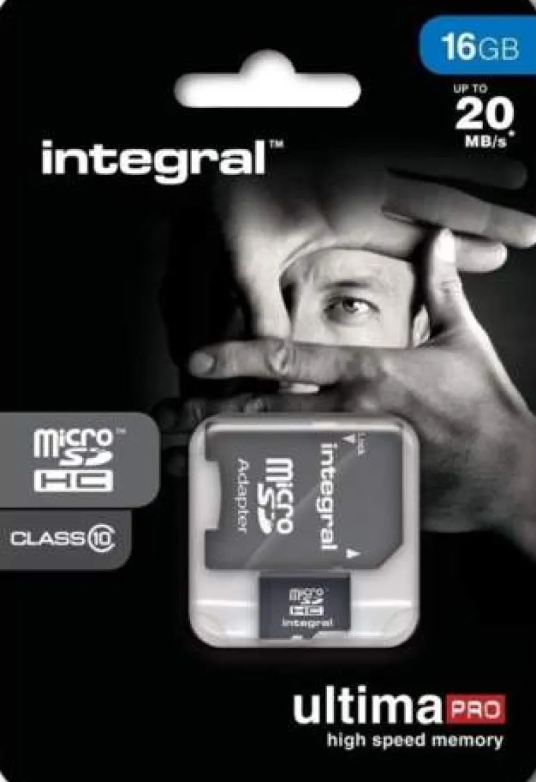 INTEGRAL MICROSDHC 16GB V10 FULL HD< Stockage