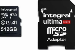 INTEGRAL msdxc 512 gb uhs1 u1 cl10 v30 80mb/s.< Stockage