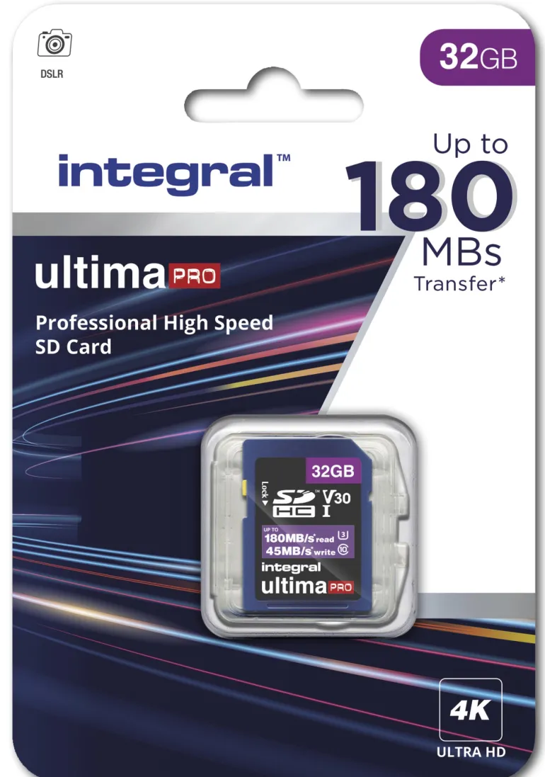 INTEGRAL SDHC 32GB CL10 180/45< Stockage