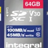 INTEGRAL SDXC 64GB CL10 V30 45MB< Stockage