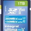 INTEGRAL SDXC 1TB UHS-II U3 CL10 V60 260/150< Stockage