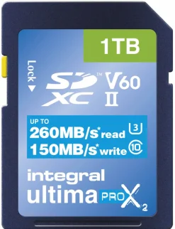 INTEGRAL SDXC 1TB UHS-II U3 CL10 V60 260/150< Stockage