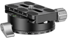 LEOFOTO PAN-02 PINCE + PLAQUE QP70 + SAC< Accessoires Trépieds