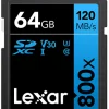 LEXAR SDHC 800X PRO BLUE SERIES 64GB UHS-1 V30< Stockage