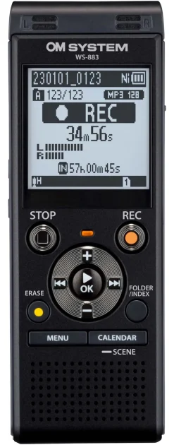 OM SYSTEM ENREGISTREUR WS-883 NOIR< Son