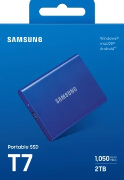 SAMSUNG INFORMATIQUE SSD EXT.T7.USB 3.2.2TO.BLEU.< Stockage