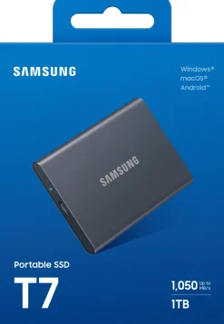 SAMSUNG INFORMATIQUE SSD EXT.T7.USB 3.2.1TO.GRIS.< Stockage