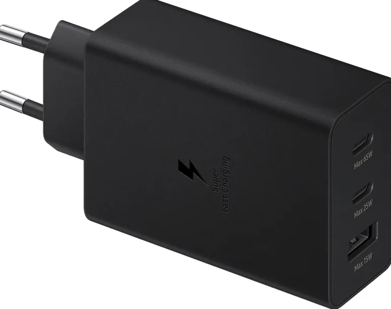 SAMSUNG TELEPHONE SAMSUNGcharg/sect 65w nr 2xusb-c 1usb(ss cable)< Téléphone Mobile