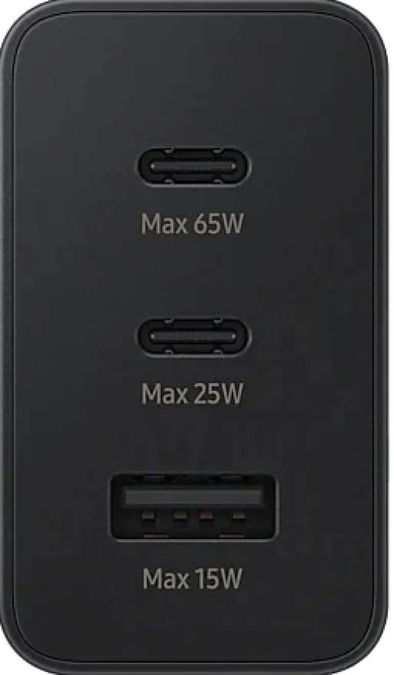 SAMSUNG TELEPHONE SAMSUNGcharg/sect 65w nr 2xusb-c 1usb(ss cable)< Téléphone Mobile