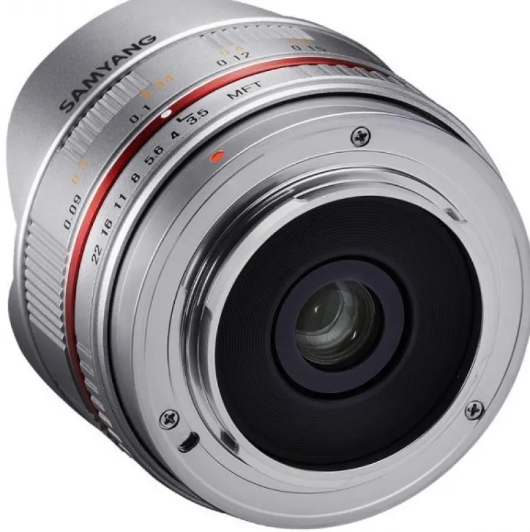 SAMYANG 7.5/3.5 UMC Fisheye Micro 4/3 Argent< Focale Fixe