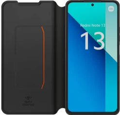 XIAOMI etui folio noir + dragonne redmi note 13< Téléphone Mobile