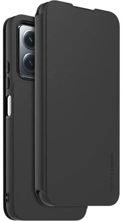 XIAOMI etui folio noir redmi note 12 4g< Téléphone Mobile
