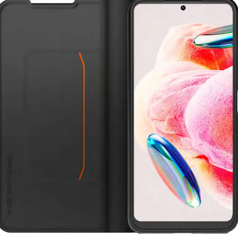 XIAOMI etui folio noir redmi note 12 4g< Téléphone Mobile