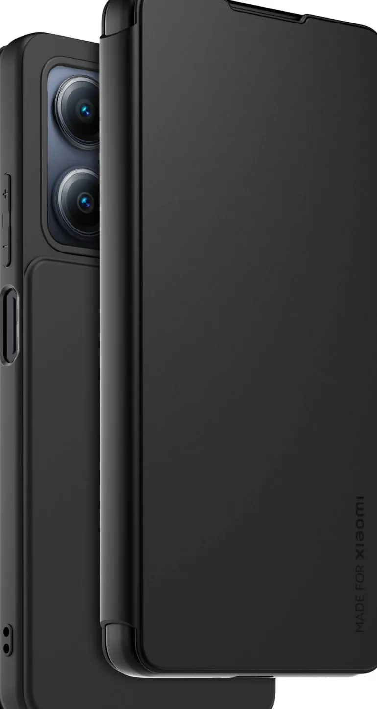 XIAOMI etui folio noir redmi note 12 5g< Téléphone Mobile