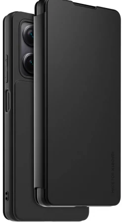 XIAOMI etui folio noir redmi note 12 pro + 5g< Téléphone Mobile