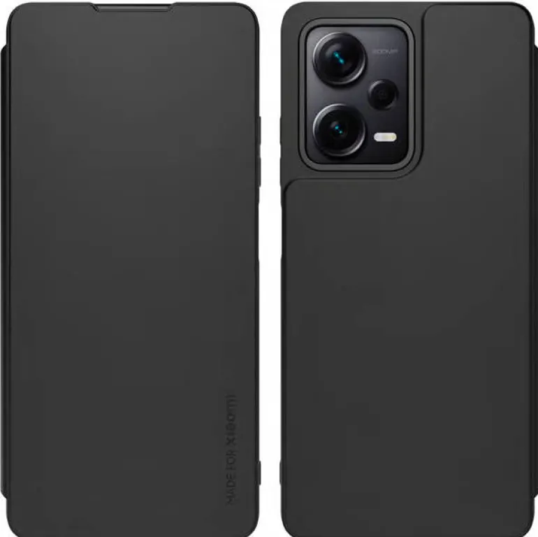 XIAOMI etui folio noir redmi note 12 pro + 5g< Téléphone Mobile